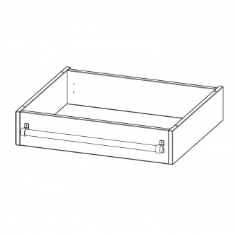 Leiterzarge zur Aufnahme einer Leiter Höhe 15cm, für 70,3cm breite und 60cm tiefe Schrankwände 